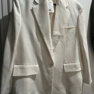 COS Ivory Blazer with Notched Lapels